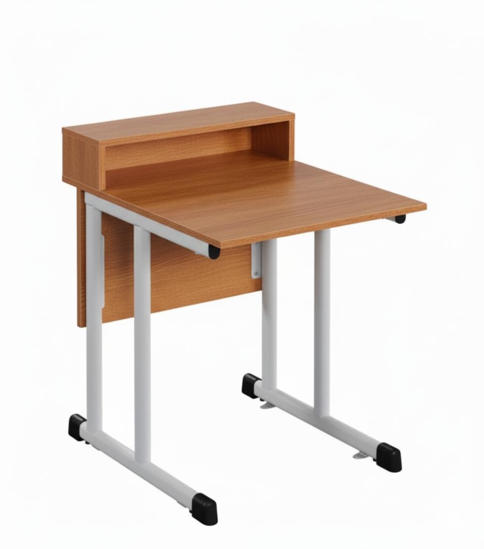 Стіл демонстраційний, 600х750х900 мм, на вертикальній плоскоовальній трубі, стільниця покрита пластиком HPL (ЛЕОНТЕК) (100301 HPL)